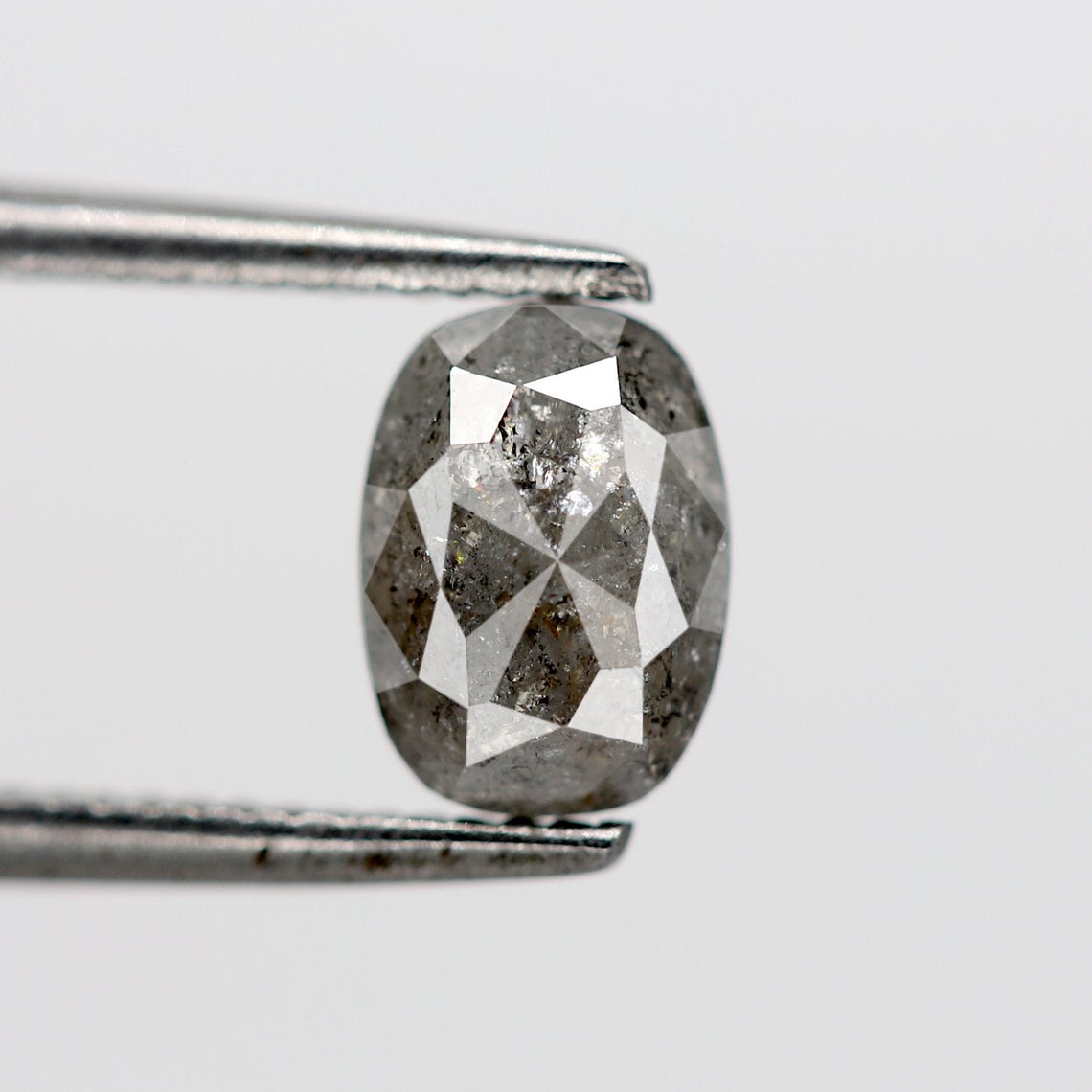 salt and pepper diamond oval