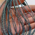 Faceted Blue Diamond Beads