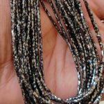 Faceted Pipe Black Diamond Beads
